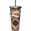 Spoontiques Large Harry Potter Marauder’s Map Glitter Cup Tumbler with Stainless Steel Lid and Straw – 32 oz – Acrylic