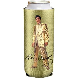 Spoontiques – Slim Neoprene Can Cooler – Slim Beverage Can Cooler – Keeps Drinks Colder Longer – Elvis Slim Can Cooler