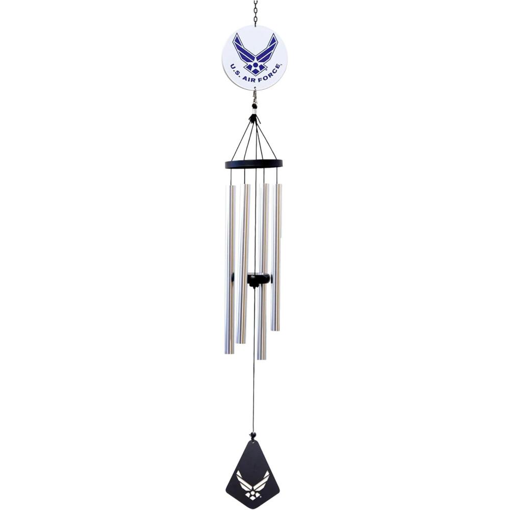 image:imageSpoontiques Air Force Wind Chimes  Outdoor Garden Dcor  Decorative Chimes for Yard Garden Backyard and Patio Decoration
