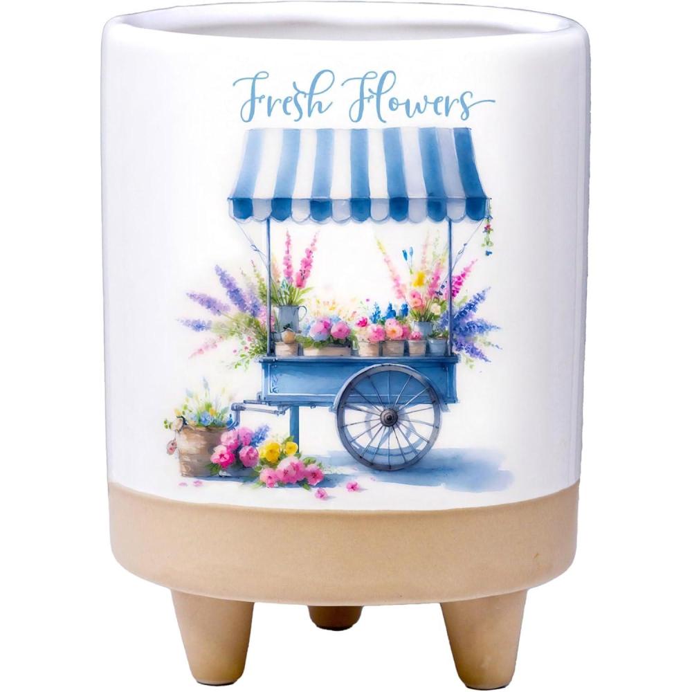 image:imageSpoontiques Sea Turtle Planter Hand Painted Ceramic Plant Pot for Indoor and Outdoor Use Home and Garden DcorFlower Cart