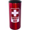 Spoontiques – Neoprene Can Cooler – Durable Insulated Neoprene Holder for Cans or Bottles – Metallic Finish with Glitter Accents – Perfect for Parties or Gifts – Big Foot Can Cooler(Thirst Aid  Stainless)