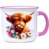 Spoontiques Highland Cow Camper Mug – Cute Ceramic Campfire Mug – Great for Outdoor Lovers, Backpackers, Adventurers – Friends & Family Gifts