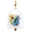Spoontiques Hummingbird Garden Bell – Decorative Ceramic Bell for Yard and Garden Decoration, Indoor and Outdoor Décor