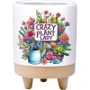 Spoontiques Sea Turtle Planter – Hand Painted Ceramic Plant Pot for Indoor and Outdoor Use – Home and Garden Décor(Crazy Plant Lady)