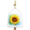 Spoontiques Sunflower Garden Bell – Decorative Ceramic Bell for Yard and Garden Decoration, Indoor and Outdoor Décor