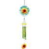 Spoontiques Sunflower Wind Spinner Chime – Outdoor Garden Décor – Decorative Chimes for Yard, Garden, Backyard and Patio Decoration