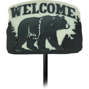 Spoontiques – Garden Décor – Garden Stake – Decorative Stake for Lawn and Yard – 24″ High – Durable Weather Resistant Resin Sign for Home Décor – Bear Garden Stake