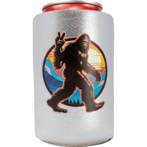 Spoontiques – Neoprene Can Cooler – Durable Insulated Neoprene Holder for Cans or Bottles – Metallic Finish with Glitter Accents – Perfect for Parties or Gifts – Big Foot Can Cooler(Big Foot)