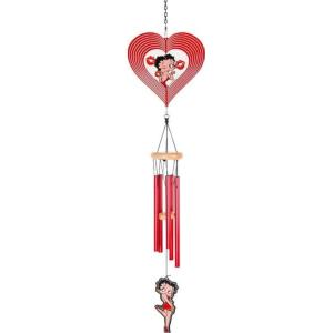 Spoontiques Betty Boop Wind Spinner Chime – Outdoor Garden Décor – Decorative Chimes for Yard, Garden, Backyard and Patio Decoration