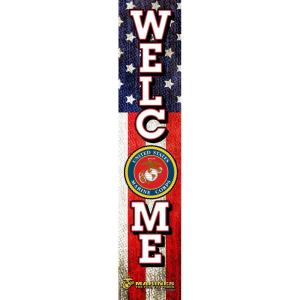 Spoontiques Marines Porch Sign – Decorative Home Décor Wooden Signs – Rustic Outdoor Decoration – Durable and Weatherproof – Entryway Decoration – 8″ x 40″