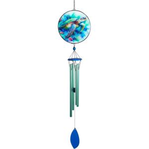 Spoontiques Sea Turtle Suncatcher Wind Chime – Outdoor Garden Décor – Decorative Chimes for Yard, Garden, Backyard and Patio Decoration