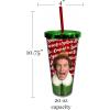 Spoontiques Santa is Coming Foil Cup with Straw
