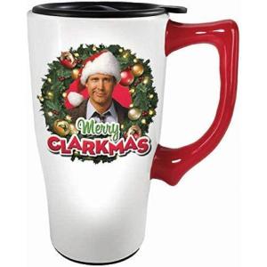 Spoontiques – Ceramic Travel Mugs – Bah Humbug Cup – Hot or Cold Beverages – Gift for Coffee Lovers(White)