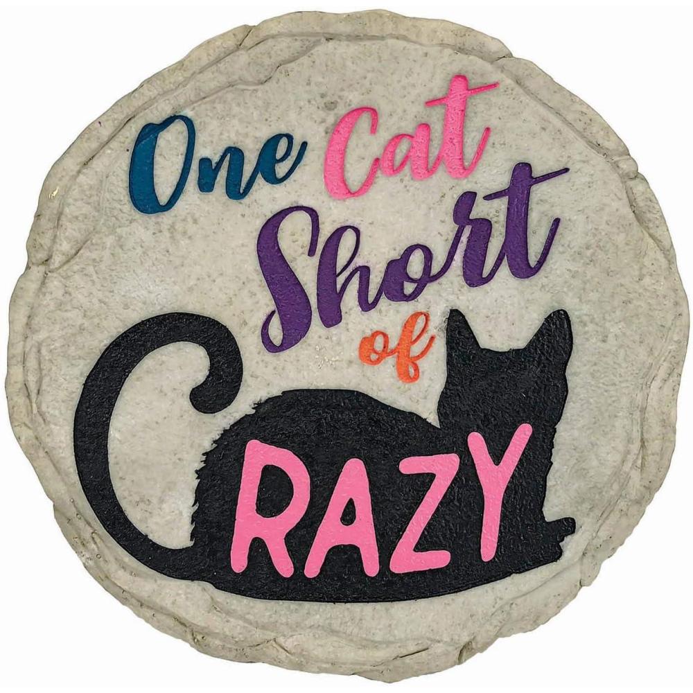 image:imageSpoontiques  Garden Dcor  One Cat Short Stepping Stone  Decorative Stone for Garden