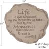 Spoontiques – Garden Décor – Life is Not Measured Stepping Stone – Decorative Stone for Garden
