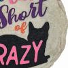 Spoontiques – Garden Décor – One Cat Short Stepping Stone – Decorative Stone for Garden