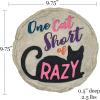 Spoontiques – Garden Décor – One Cat Short Stepping Stone – Decorative Stone for Garden