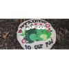 Spoontiques – Garden Décor – Welcome to Our Pad Stepping Stone – Decorative Stone for Garden