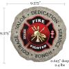Spoontiques Firefighter Stepping Stone – Garden Décor – Decorative Stone for Patio Home Lawn and Yard