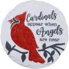 Spoontiques – Cardinal Glitter Stepping Stone – Decorative Garden Stone for Yard, Patio, Garden or Walkway – Outdoor or Indoor Home Decor(Cardinal Glitter)