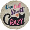 Spoontiques – Garden Décor – One Cat Short Stepping Stone – Decorative Stone for Garden