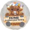 Spoontiques Highland Cow Stepping Stone – Garden Décor – Decorative Stone for Patio Home Lawn and Yard