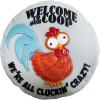 Spoontiques Welcome to Our Coop Stepping Stone – Garden Décor – Decorative Stone for Patio Home Lawn and Yard