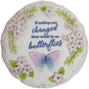 Spoontiques – Garden Décor – Butterflies Stepping Stone – Decorative Stone for Garden
