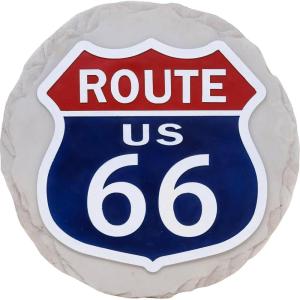 Spoontiques Route 66 Stepping Stone – Garden Décor – Decorative Stone for Patio Home Lawn and Yard