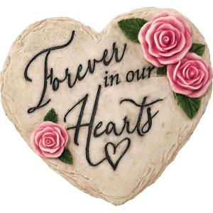 Spoontiques – Forever in Our Hearts Garden Stake – Garden Décor – Decorative Stake for Lawn and Yard – Multicolored