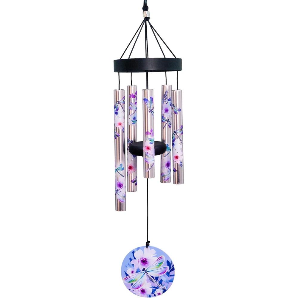image:imageSpoontiques Dragonfly Small UV Wind Chime Outdoor Garden Dcor Decorative Chimes for Yard Garden Backyard and Patio Decoration