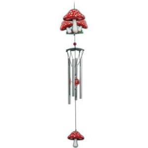 Spoontiques Many Mushrooms Wind Chimes – Outdoor Garden Décor – Decorative Chimes for Yard, Garden, Backyard and Patio Decoration