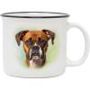 Spoontiques Boxer Ceramic Camper Mugs – 14 Ounce Beverage Capacity – Microwave and Dishwasher Safe – 3 5/8” Tall