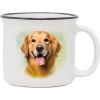 Spoontiques Golden Retriever Ceramic Camper Mugs – 14 Ounce Beverage Capacity – Microwave and Dishwasher Safe – 3 5/8” Tall(Golden Retriever)
