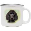 Spoontiques Poodle Ceramic Camper Mugs – 14 Ounce Beverage Capacity – Microwave and Dishwasher Safe – 3 5/8” Tall