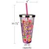 Spoontiques – Glitter Filled Acrylic Tumbler – Glitter Cup with Straw – 20 oz - Stainless Steel Locking Lid with Straw – Double Wall Insulated – BPA Free – Best Mom Ever