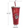 Spoontiques Love Foil Cup w/Straw