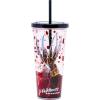 Spoontiques IT Horror Tumbler, 32oz – Liquid Filled Acrylic Cup with Straw – Locking Lid with Straw, Double Wall Insulated, BPA Free(Freddy Krueger)