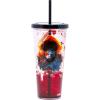 Spoontiques IT Horror Tumbler, 32oz – Liquid Filled Acrylic Cup with Straw – Locking Lid with Straw, Double Wall Insulated, BPA Free(IT Horror)