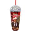 Spoontiques Merry Clarkmas Dome Top Acrylic Tumbler, 20oz – Glitter-Filled Dome Top with Enclosed Figurine & Coordinating Reusable Straw – 10″ Tall Double Wall Insulated Travel Cup(Merry Clarkmas)