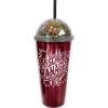 Spoontiques Mischief Managed Dome Top Acrylic Tumbler, 20oz – Glitter-Filled Dome Top with Enclosed Figurine & Coordinating Reusable Straw – 10″ Tall Double Wall Insulated Travel Cup