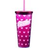 Spoontiques You Are Beautiful Acrylic Foil Cup with Straw – 20 oz – Metallic Locking Lid with Straw – Double Wall Insulated – BPA Free