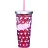 Spoontiques You Are Beautiful Glitter Cup Tumbler with Stainless Steel Lid and Straw – 20 oz – Acrylic – Multicolored