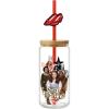 Spoontiques Wizard of Oz Glass w/Lid and Straw Charm, 20oz – 6.75” Tall Decorative Glass, Straw Included, Ideal for Hot & Cold Beverages