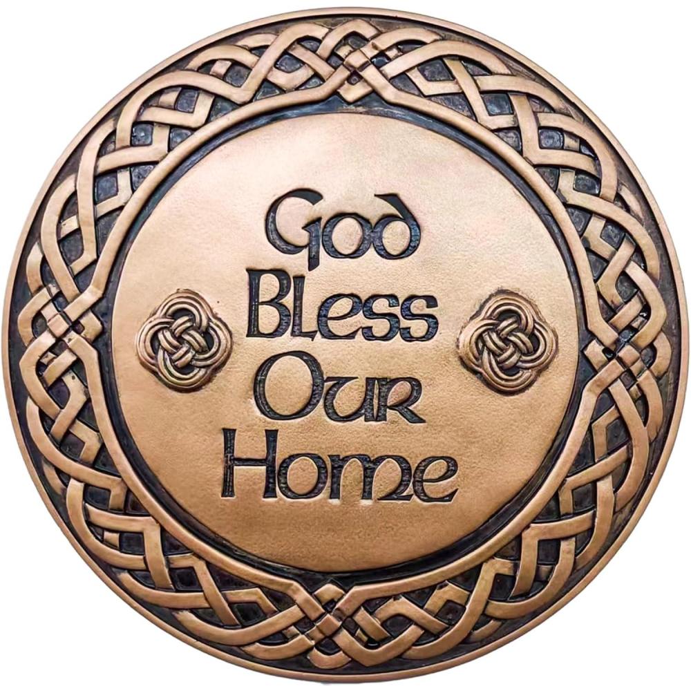 image:imageSpoontiques St Patricks Day Garden Dcor God Bless Our Home Step Stone Decorative Stone for Garden