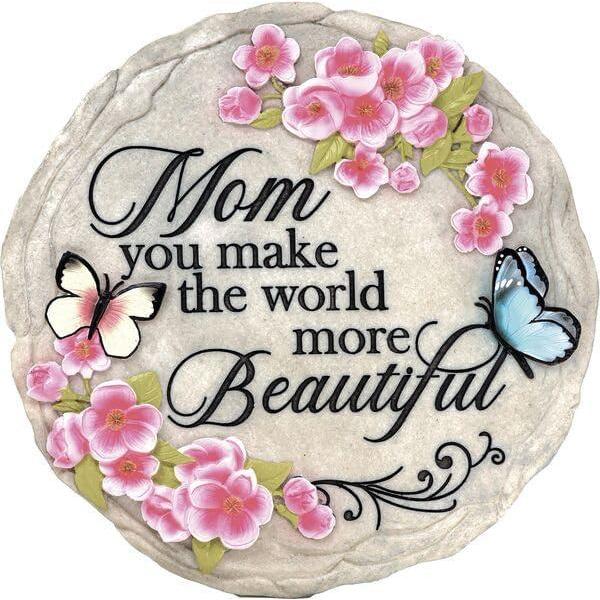 image:imageSpoontiques Beautiful Mom Stepping Stone Lovely Family Decorative Garden Stone for Yard Patio Garden or Walkway Outdoor or Indoor Home Decor