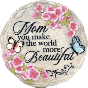 Spoontiques Beautiful Mom Stepping Stone – Lovely Family Decorative Garden Stone for Yard, Patio, Garden or Walkway – Outdoor or Indoor Home Decor