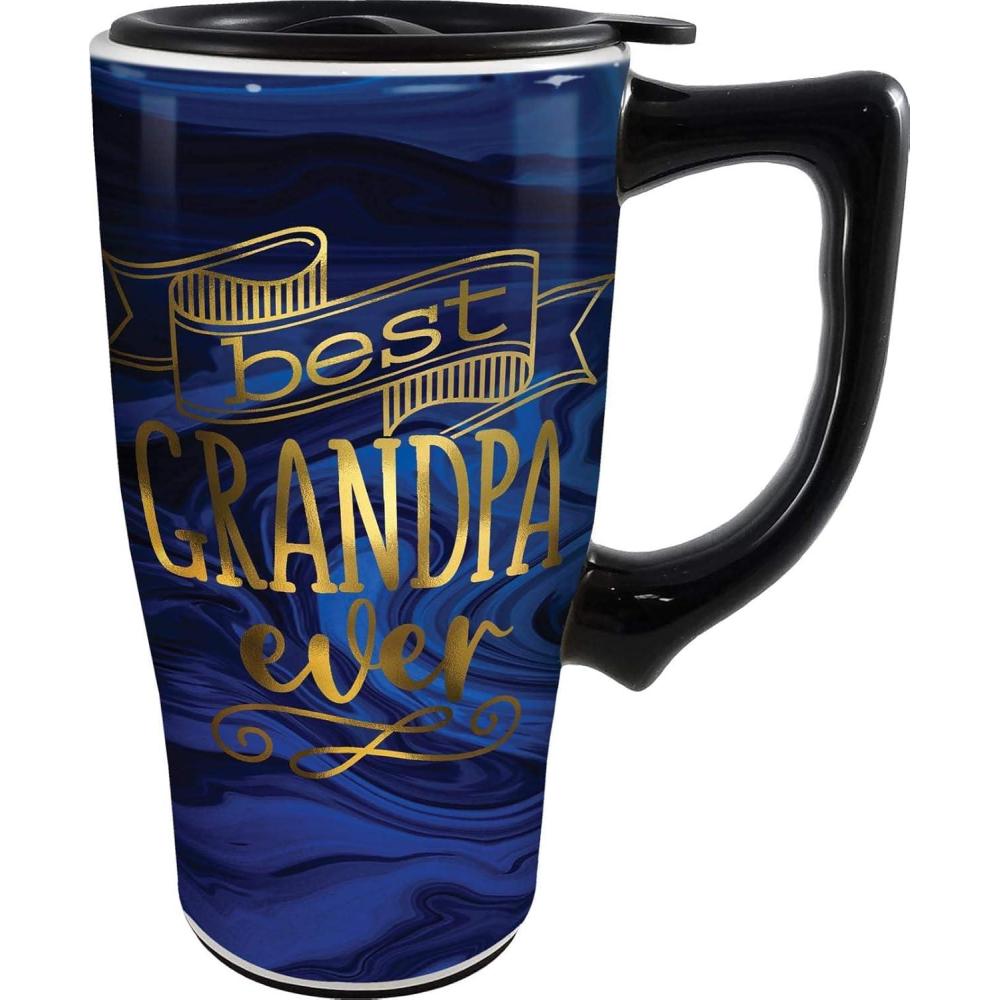 image:imageSpoontiques  Ceramic Travel Mugs  Best Grandpa Ever Cup  Hot or Cold Beverages  Gift for Coffee Lovers