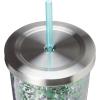 Spoontiques – Harry Potter Tumbler – Slytherin Glitter Cup with Straw – 20 oz – Acrylic – Green