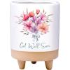 Spoontiques Get Well Soon Planter – Decorative Garden Statue – Colorful Home Décor for Indoor or Outdoor Use – Patio Decoration – Garden Accessory